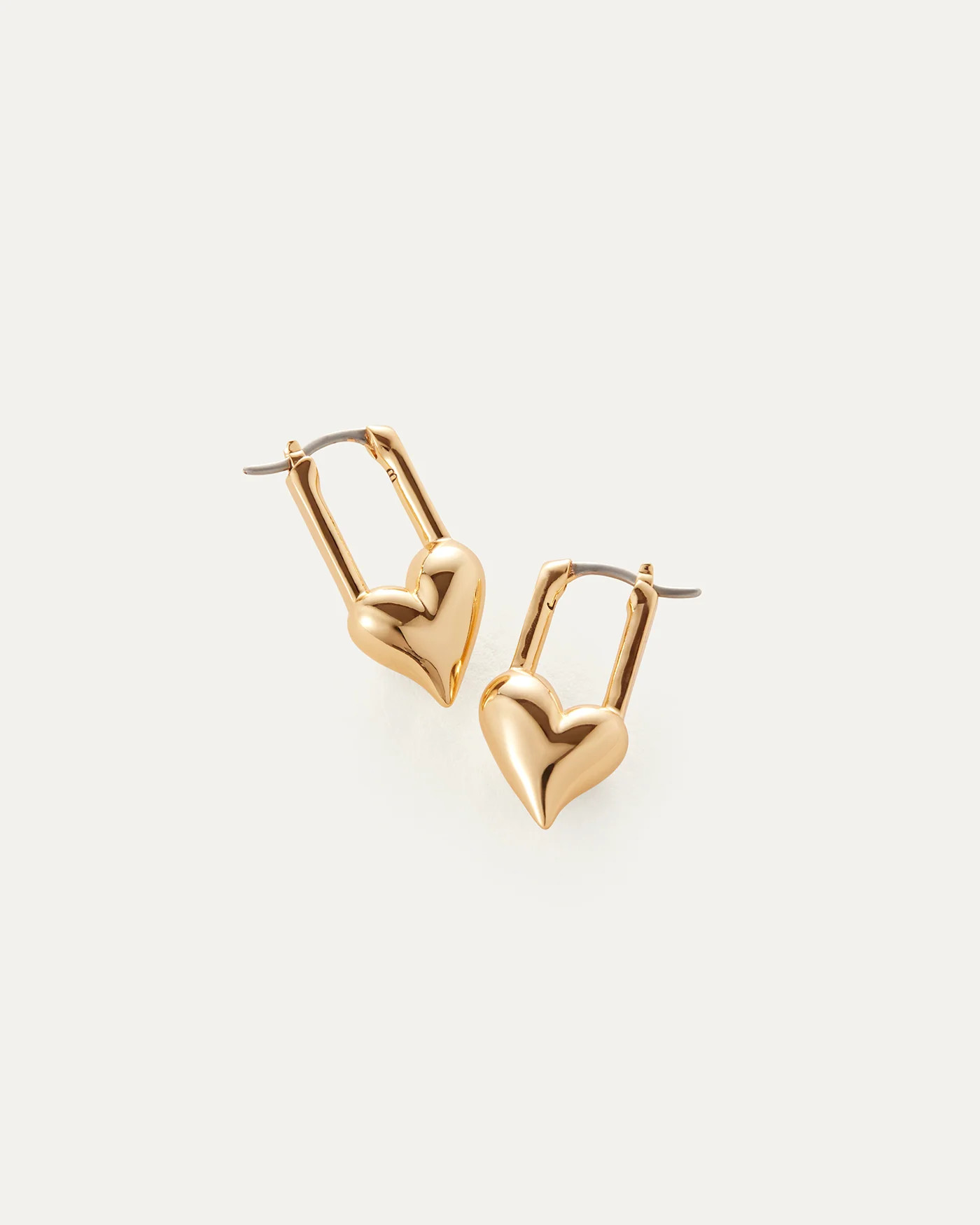 Padlock Heart Huggie Earrings | Jenny Bird (US)