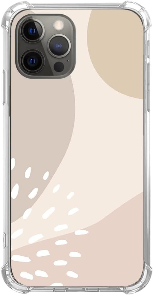 Minimalist Abstract Art Case Compatible with iPhone 12/12 Pro, Pastel Neutral Colors Case for iPh... | Amazon (US)