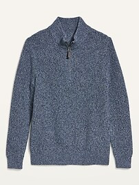 Mock-Neck Quarter-Zip Sweater for Men | Old Navy (US)