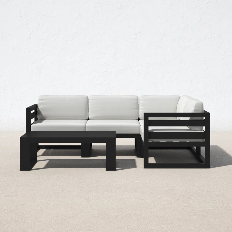 Smith 5 Piece Sectional Seating Group with Sunbrella Cushions | Wayfair North America