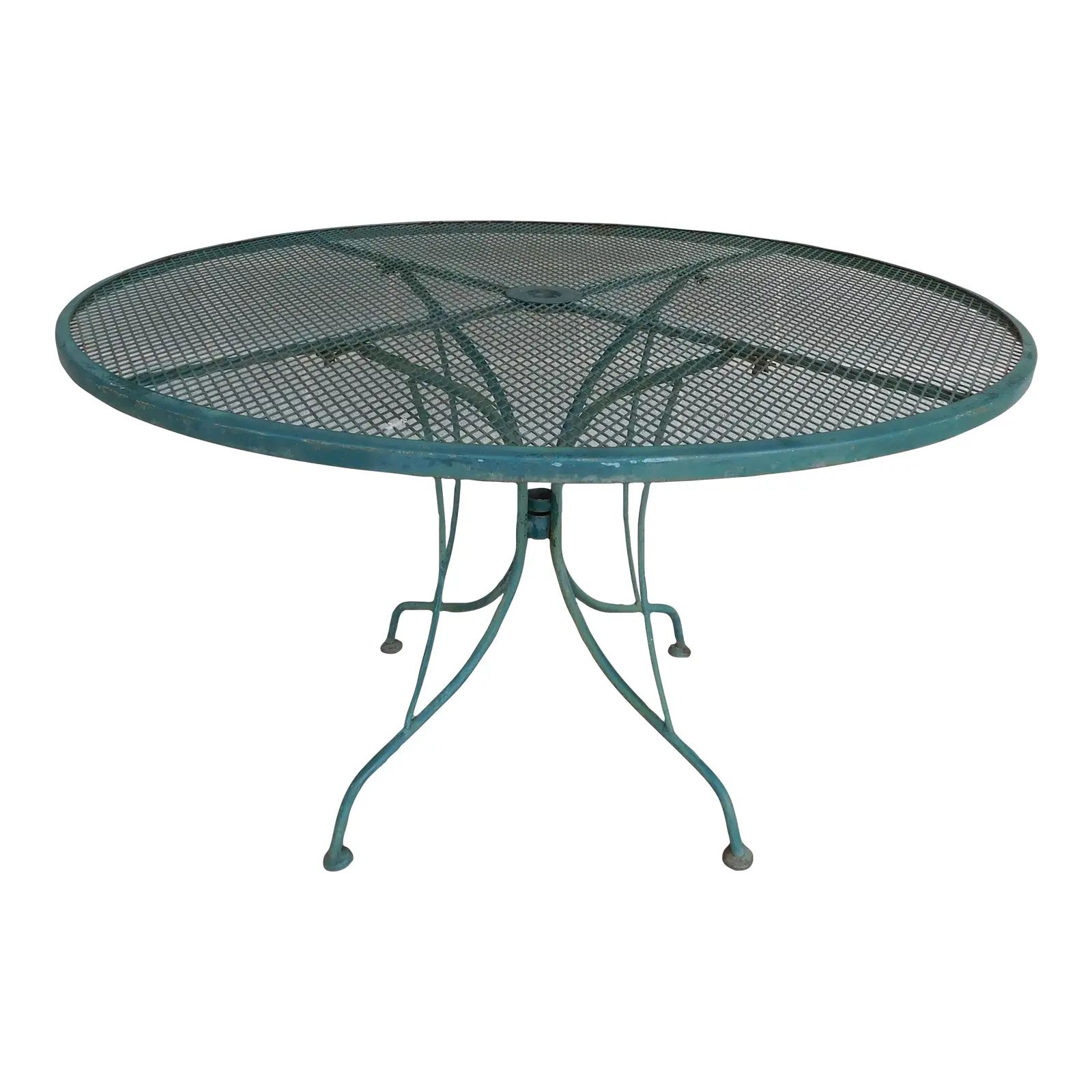 Vintage Wrought Iron Saarinen Style Round Table 48"w X 29"h | Chairish