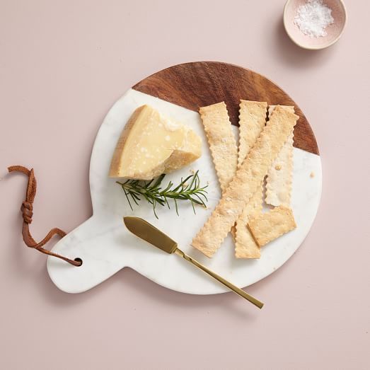 Marble + Wood Cutting Board - Paddle | West Elm (US)