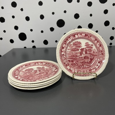 Set 5 Copeland Spode's Tower Pink Plates 6.5inch Red Mark  | eBay | eBay US