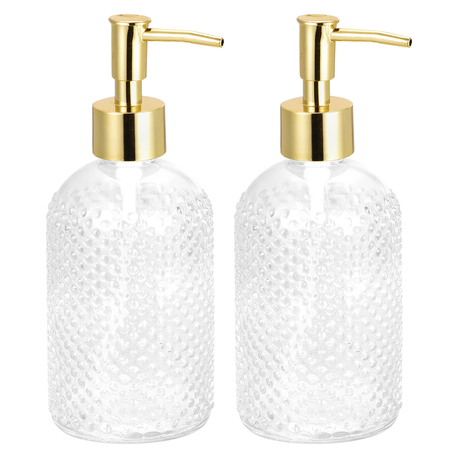 Unique Bargains Soap Dispensers Set 17Oz Empty Glass Dish Hand Soap Dispensers with Pumps for Kitchen Bathroom 2pcs Clear one_size | S26020200UX2355 | Lowe's