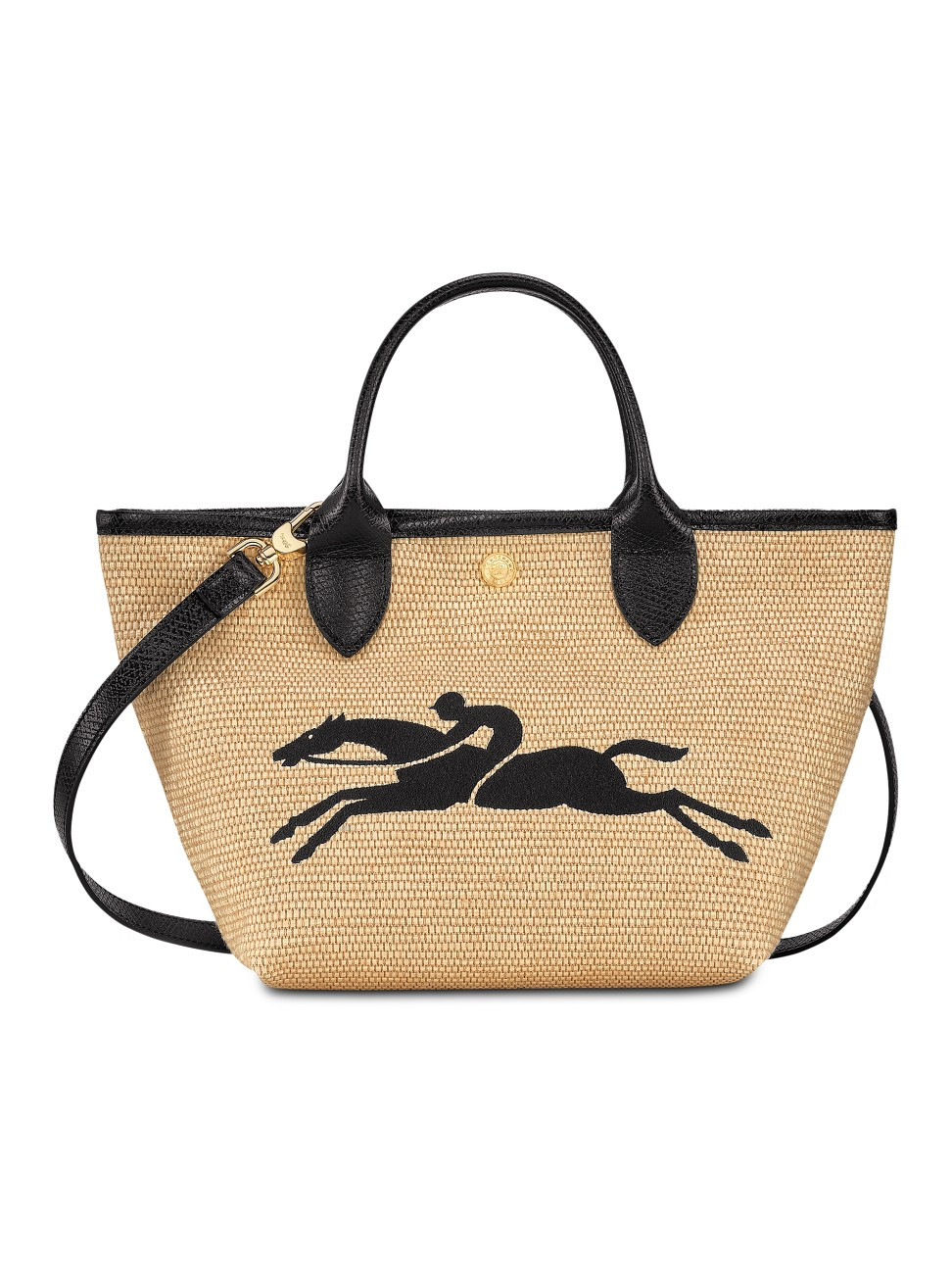 Women's Woven Canvas Basket Bag - Black | Saks Fifth Avenue