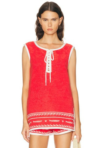 Posse Cody Tunic Top in Red | FWRD 