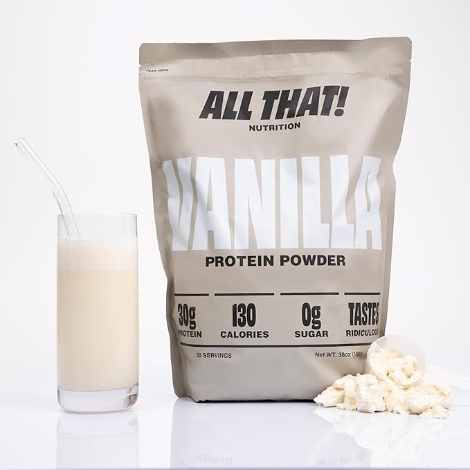 Vanilla Protein Powder, 30G Whey Protein, Low Calorie, 0g Sugar, No Artificial Flavors, Soy-Free ... | Amazon (US)