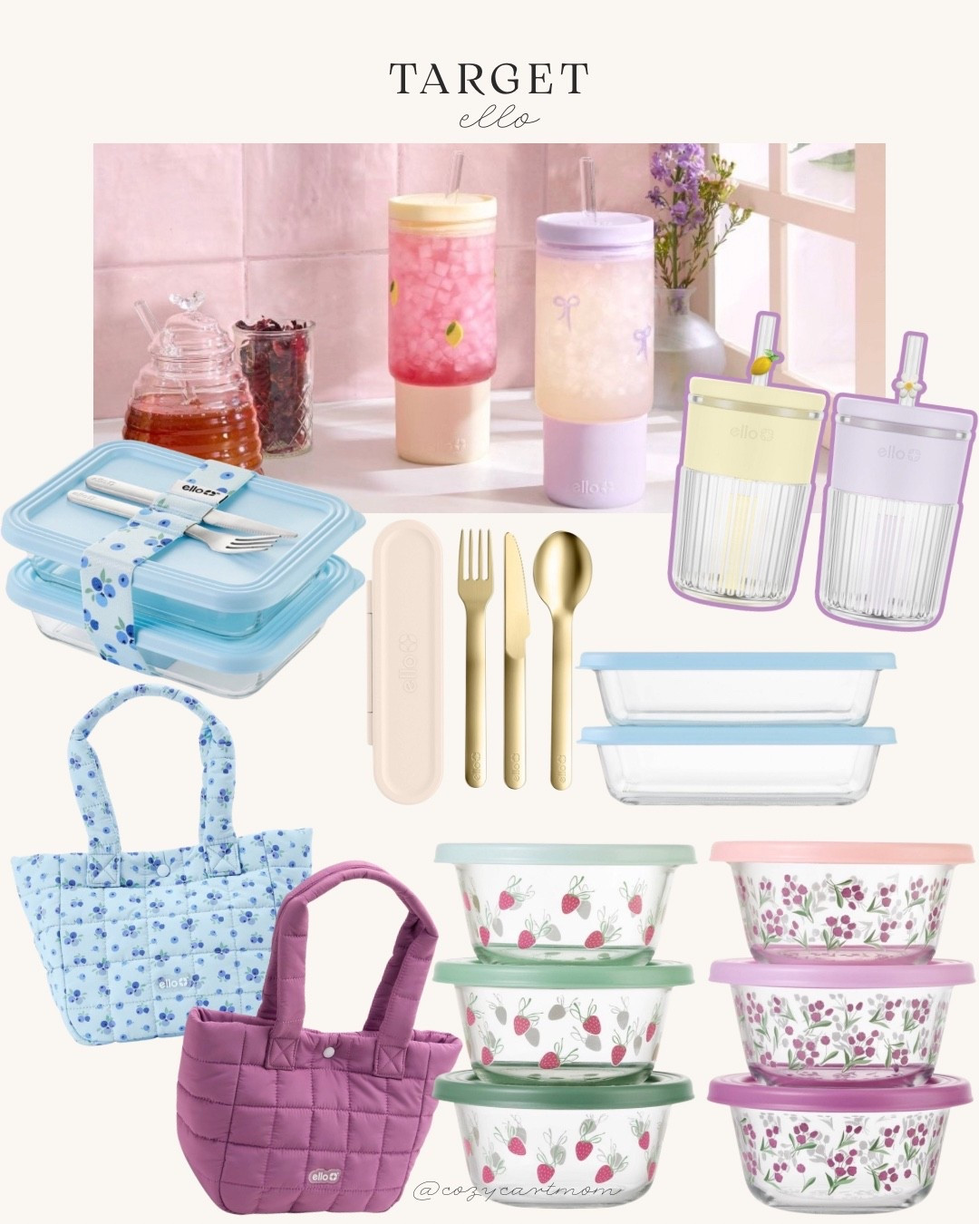 ELLO at Target New Collection 🌼
The icon glass tumblers come in different options and sets of 2 as well!
Absolutely insane collection! 

#LTKHome #LTKU #LTKfoodie