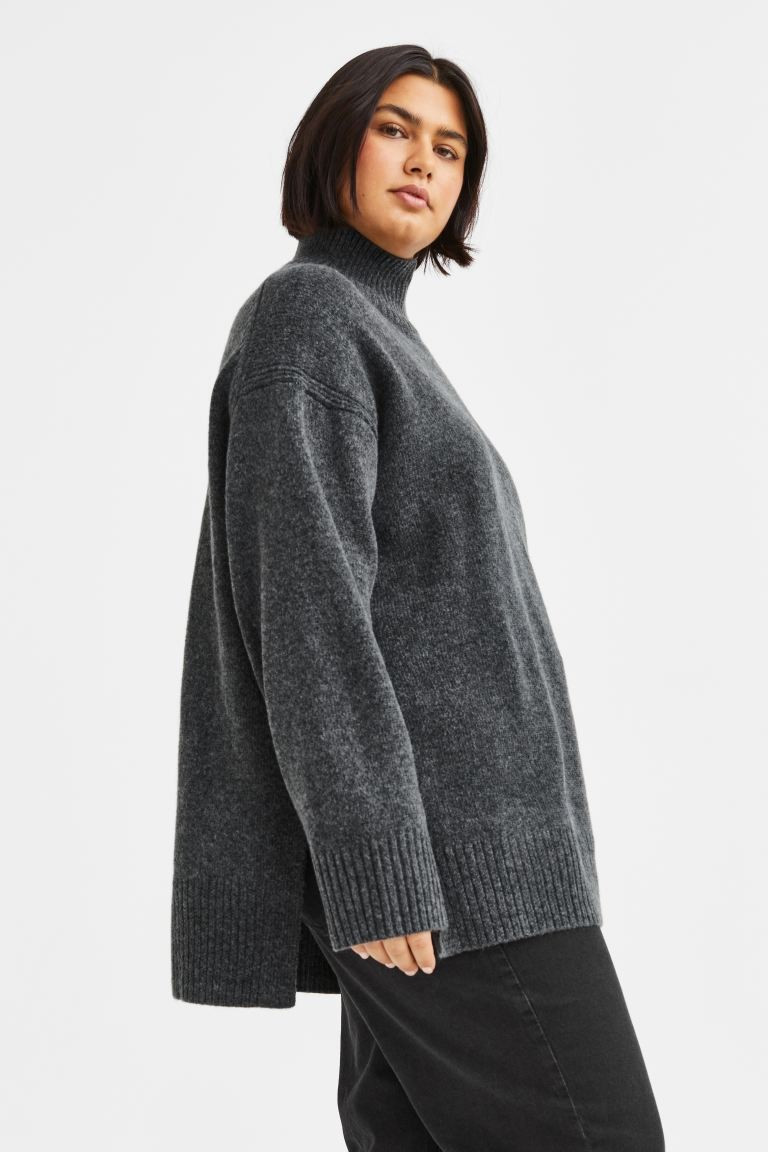H&M+ Turtleneck Sweater - Dark gray - Ladies | H&M US | H&M (US + CA)