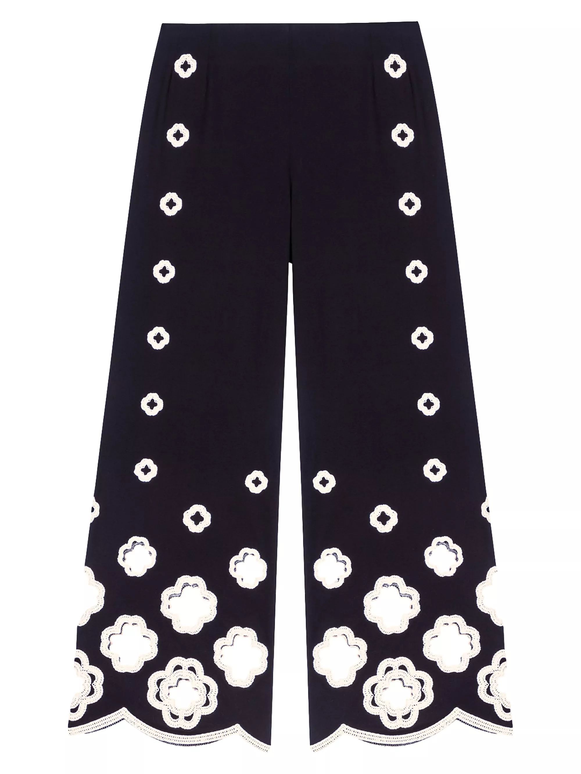 Wide-Leg Crochet Trousers | Saks Fifth Avenue