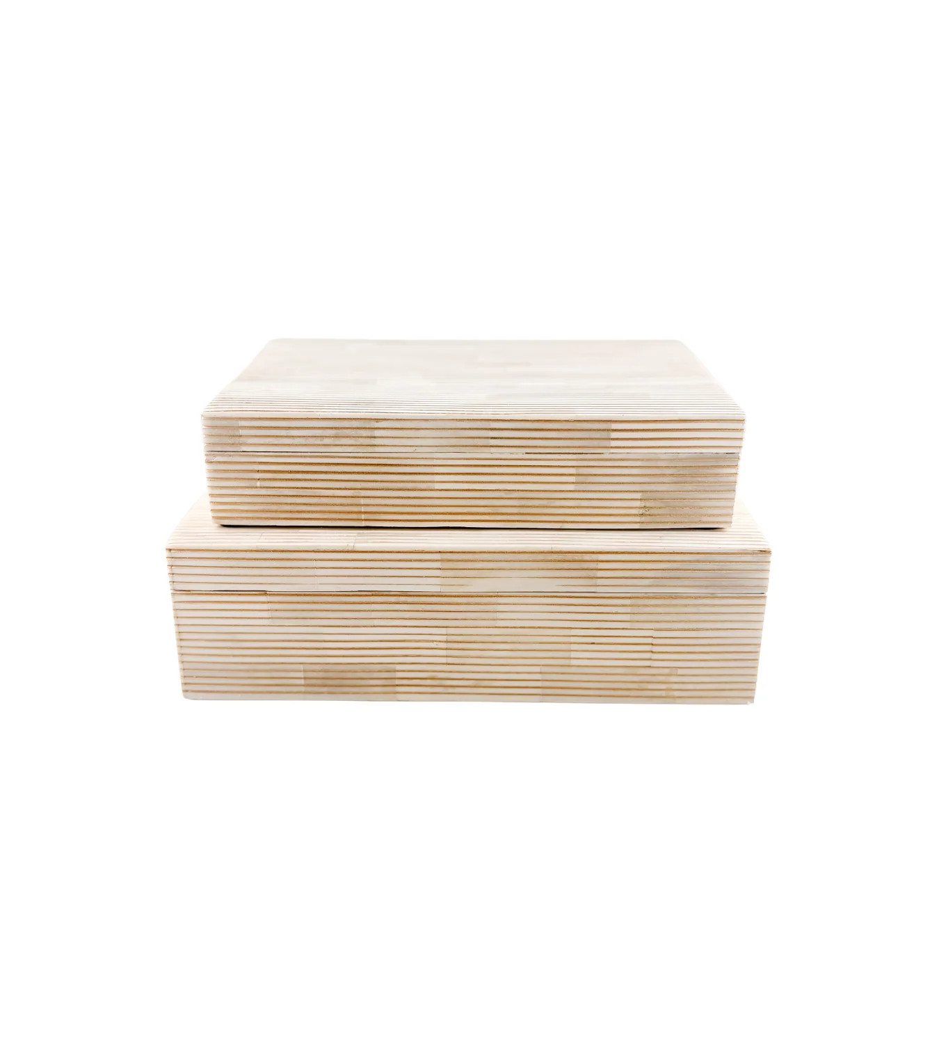 Gold Striped Bone Box | Cottage and Key