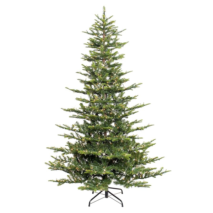 Puleo International 7.5 Foot Pre-Lit Aspen Fir Artificial Christmas Tree with 700 UL Listed Clear... | Amazon (US)