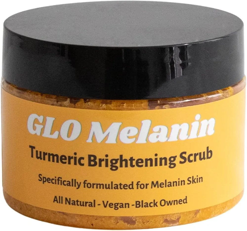GLO Melanin Turmeric Scrub for Dark Spots, Brightening Inner Thighs Bikini Area Underarms, Natura... | Amazon (US)