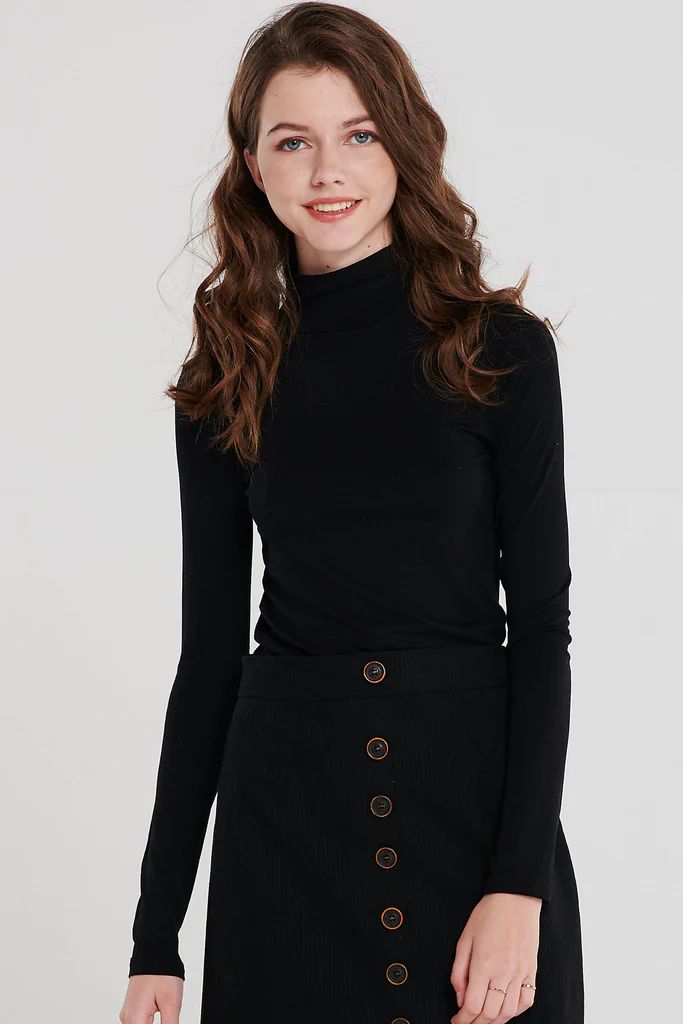 Basic Relaxed Turtleneck-2 Colors | Storets (Global)