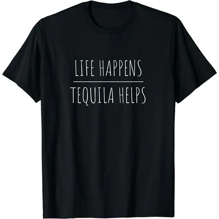 Tequila Helps Shirt - Funny Tequila T-Shirt T-Shirt Black X-Large | Walmart (US)