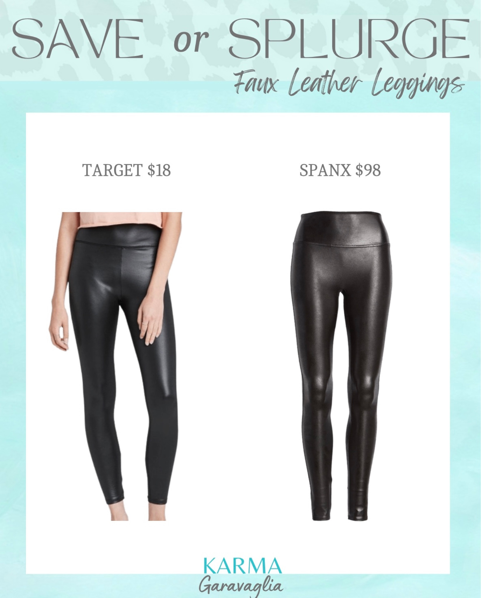 Faux leather leggings, Target style, Spanx faux leather leggings, save or splurge, #fauxleatherleggings #spanx #target #saveorsplurge #bestsellerleggings #falloutfit #athleisure #fallinspo #fallootd

Follow me @karmagaravaglia for more fashion finds, beauty faves, lifestyle, sales and more! So glad you’re here!! XO!!

#LTKSeasonal #LTKunder50 #LTKstyletip