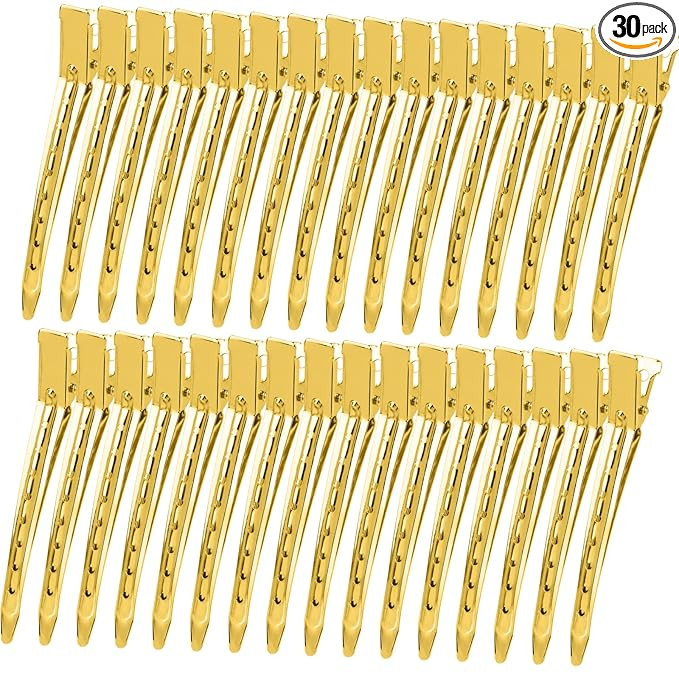 YGDZ 3.5 Inch Metal Duck Billed Clips with Holes - Alligator Curl Clips for Styling, Hair Colorin... | Amazon (US)