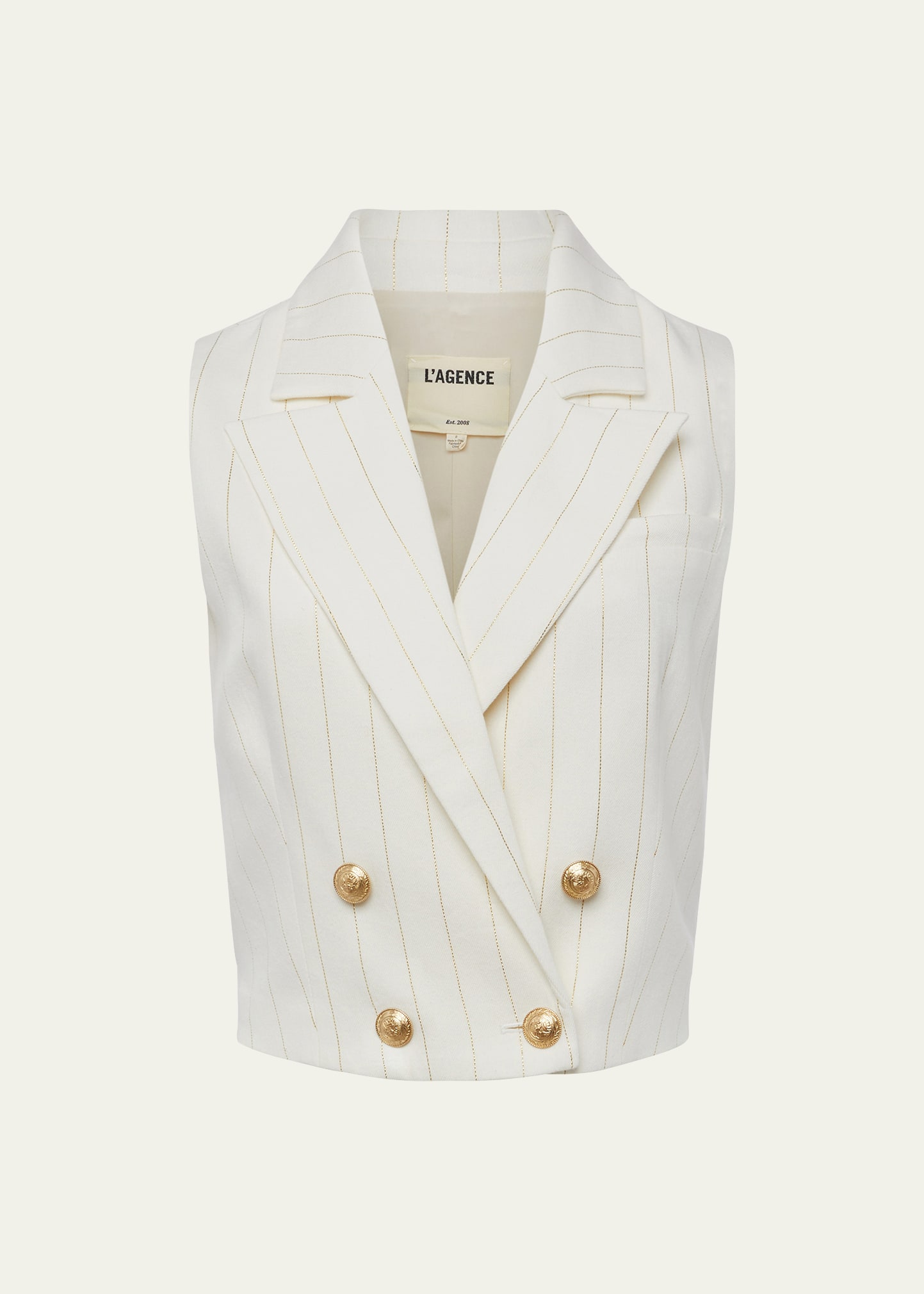 L'Agence Fable Double-Breasted Vest | Bergdorf Goodman