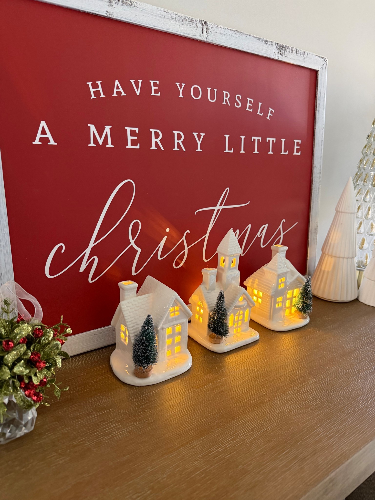A cutest white mini Christmas Christmas village 🤍

#LTKGiftGuide #LTKHoliday #LTKHome