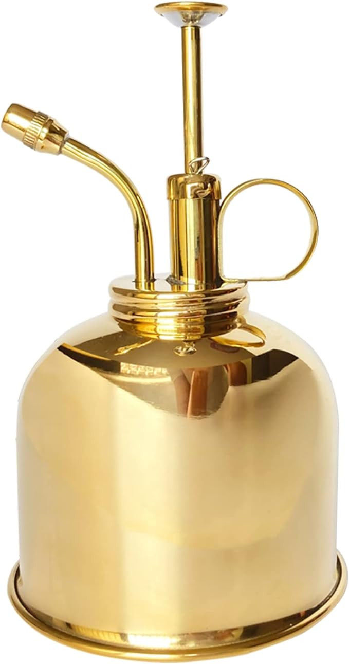 Brass Golden Spray Lianshi can Plant Spay Bottle Inner Flower Spray Mister 300ml/10.56 oz 1pcs/Lo... | Amazon (US)