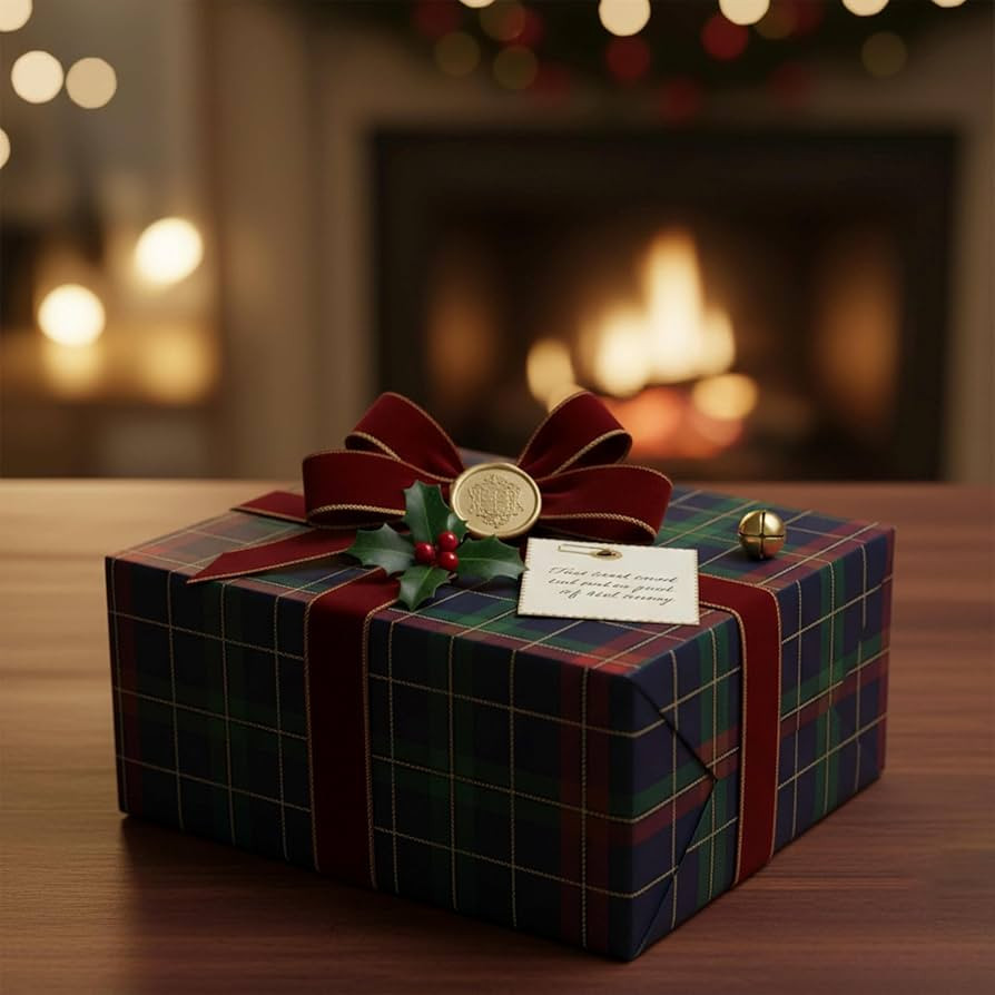 Classic Tartan Plaid Wrapping Paper, Premium Vintage Preppy Packaging Papers for Party Favors, Bi... | Amazon (US)