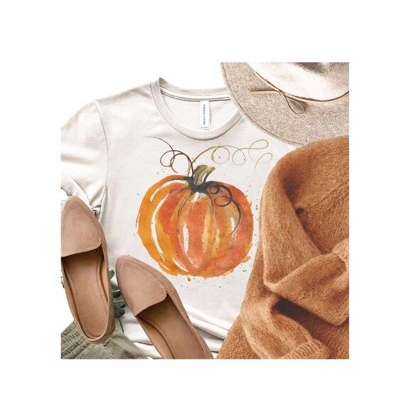 Painted Pumpkin ~ Pumpkin Shirt, Thanksgiving Tee, Cute Fall Shirt, Fall T, Pumpkin Silhouette, B... | Etsy (US)