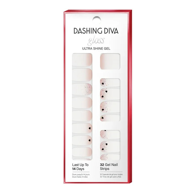 Dashing Diva Gloss Ultra Shine Gel Nail Stickers Strips, Head over Heels, 32 Count | Walmart (US)