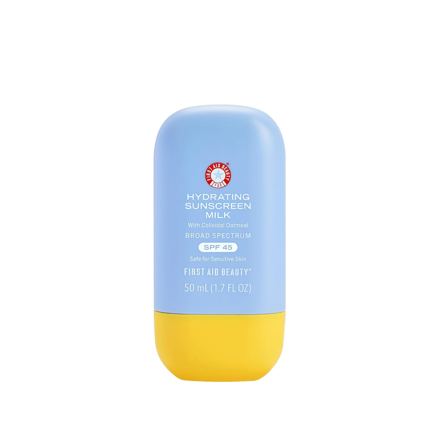 First Aid Beauty - Hydrating Sunscreen Milk with Colloidal Oatmeal, Broad Spectrum SPF 45, Non-co... | Amazon (US)