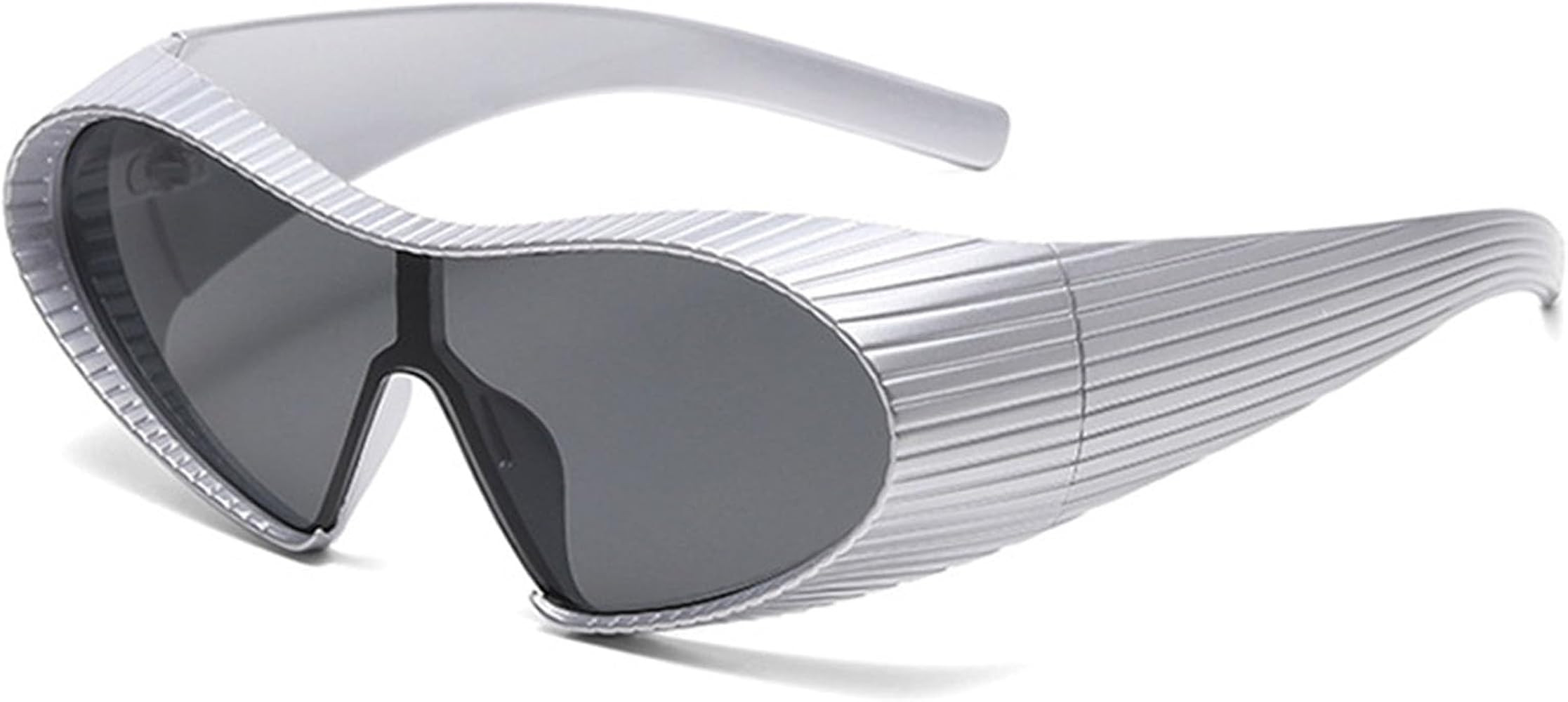 Futuristic One-piece for Women Men Cyberpunk Mirrored Fashion Sun Shades for Costume Party Club | Amazon (US)