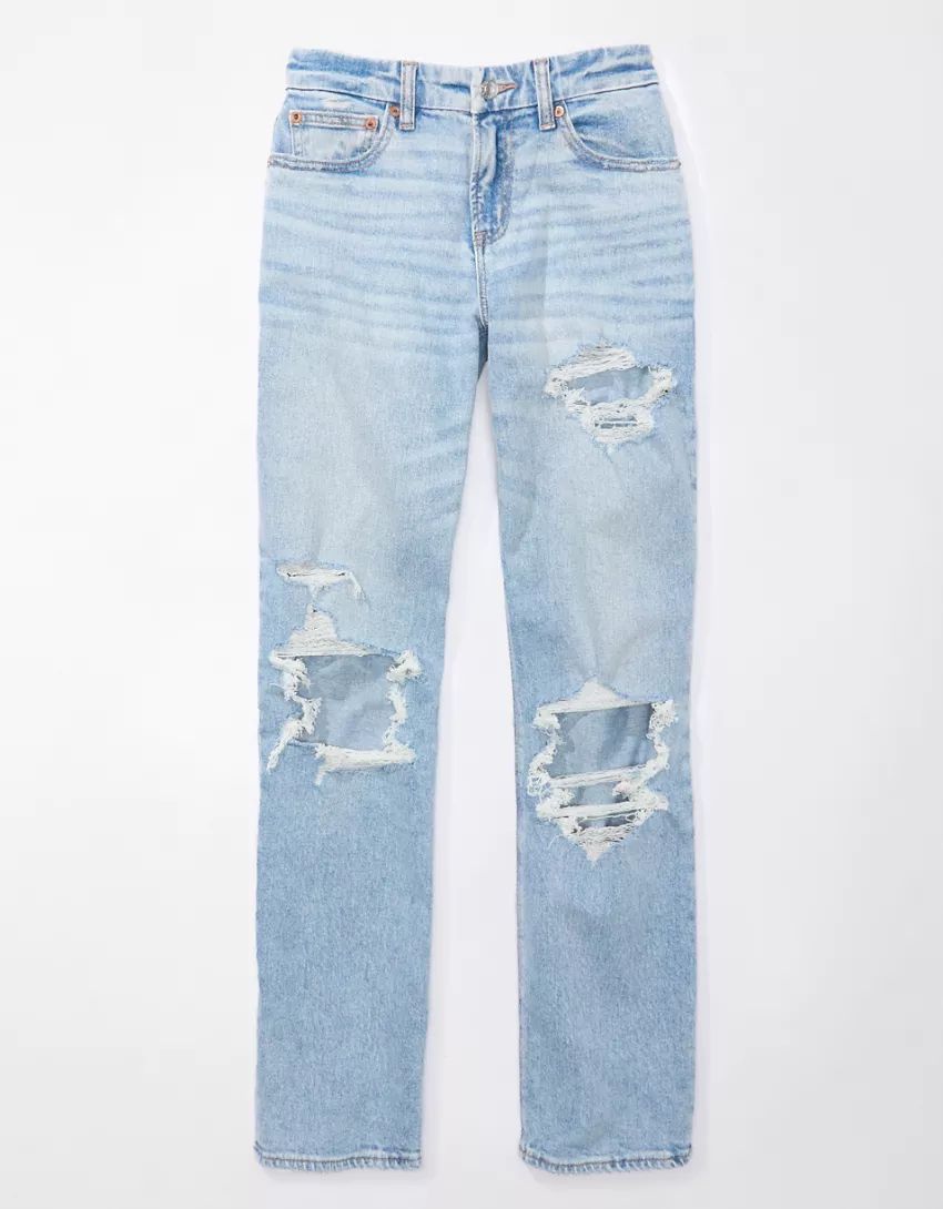 AE Stretch Curvy Straight Jean | American Eagle Outfitters (US & CA)