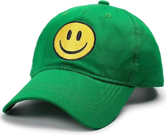 SONMONY Smile Face Baseball Cap for Women Men Cute Baseball Caps Unstructured Cotton Dad Hat | Amazon (US)