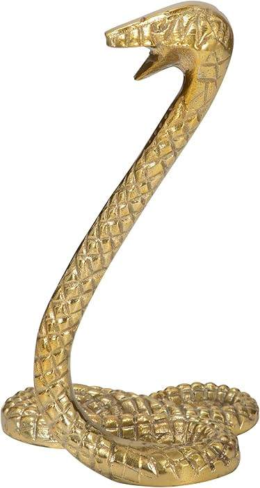 Sagebrook Home 10" Metal Snake Sculpture in Gold - Decorative Aluminum Statue for Creative Contem... | Amazon (US)