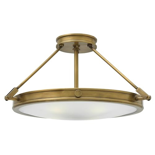 Hinkley Collier 3381HB Medium Four-Light Semi-Flush Mount, Decorative Cast Knobs, Hinges, and Ste... | Amazon (US)