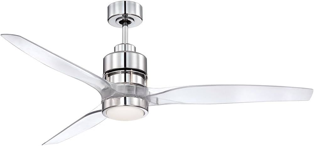 Craftmade SON52CH-52CA Sonnet Chrome 52" Ceiling Fan with BSON-52CA Clear Acrylic Blades, Dimmabl... | Amazon (US)