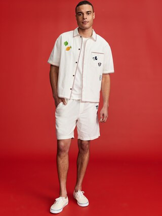 Old Navy x Disney© Mickey Mouse Linen-Blend Jogger Shorts -- 7-inch inseam | Old Navy (US)