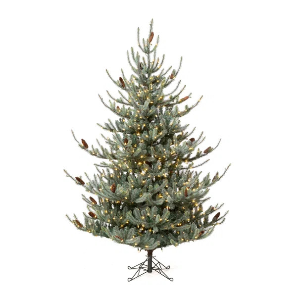 Artificial Spruce Christmas Tree with Lights | Wayfair North America