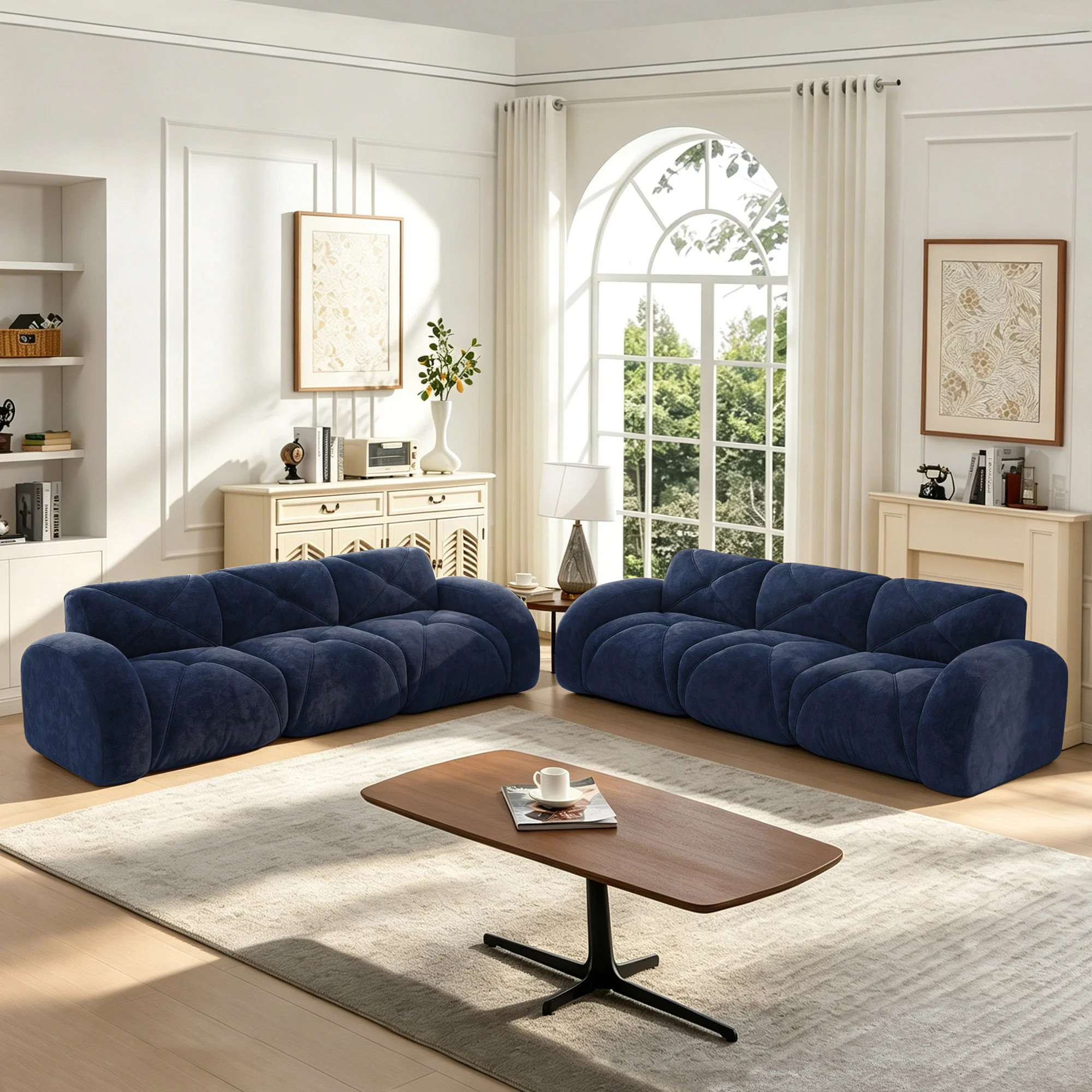 Velvet 2 Piece Living Room Set For 6 | Wayfair North America