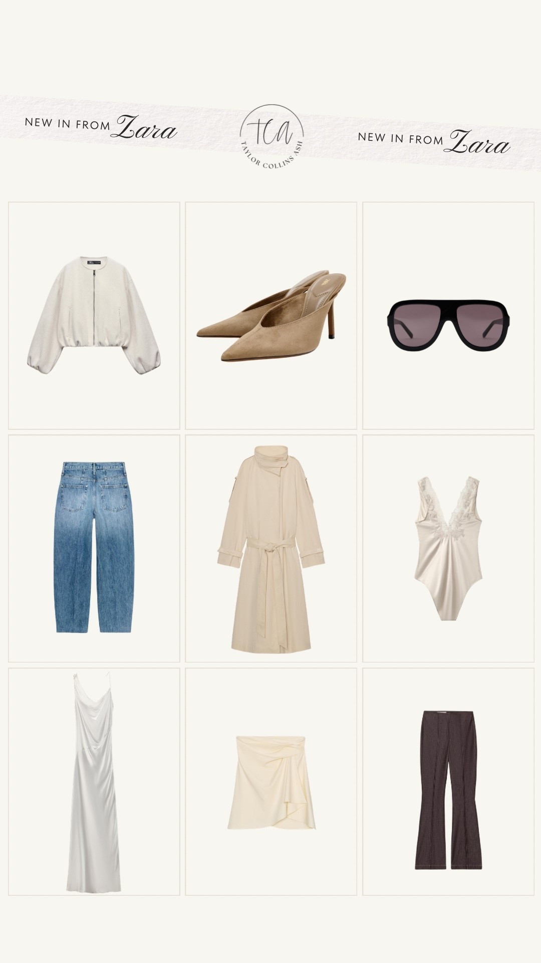 New in from @Zara ! Spring outfit ideas, bomber jacket, suede mule, sunglasses, lace top, bodysuit, trench coat, weekend outfit, date night looks, spring dress 

#LTKSeasonal #LTKSaleAlert #LTKSpringSale