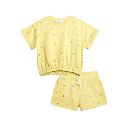 Jessica Simpson Girls' French Terry Coverup Set, Sizes 4-16 | Walmart (US)