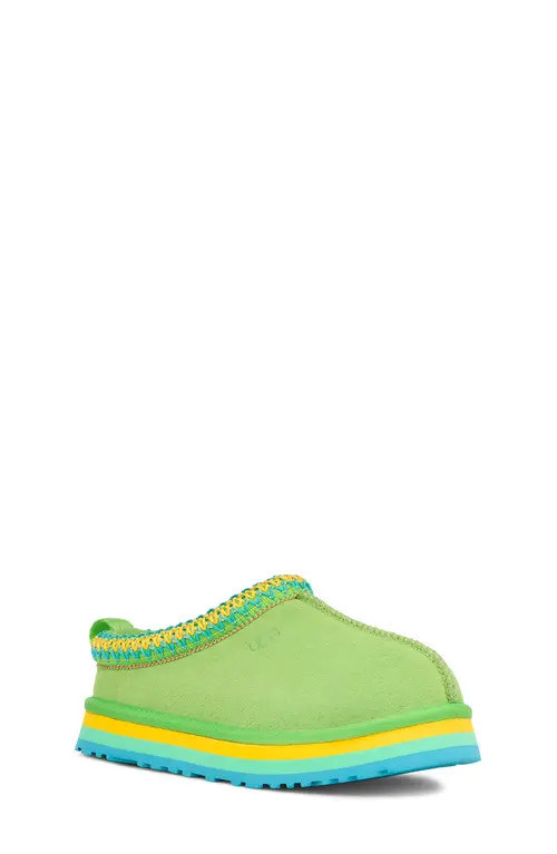 UGG(r) Kids' Tazz Slipper in Green Multi at Nordstrom, Size 5 M | Nordstrom