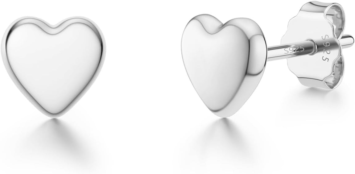 JIAYIQI Minimalist 925 Sterling Silver Stud Earrings Set, 14K Gold Plated Hypoallergenic Tiny Bar... | Amazon (US)