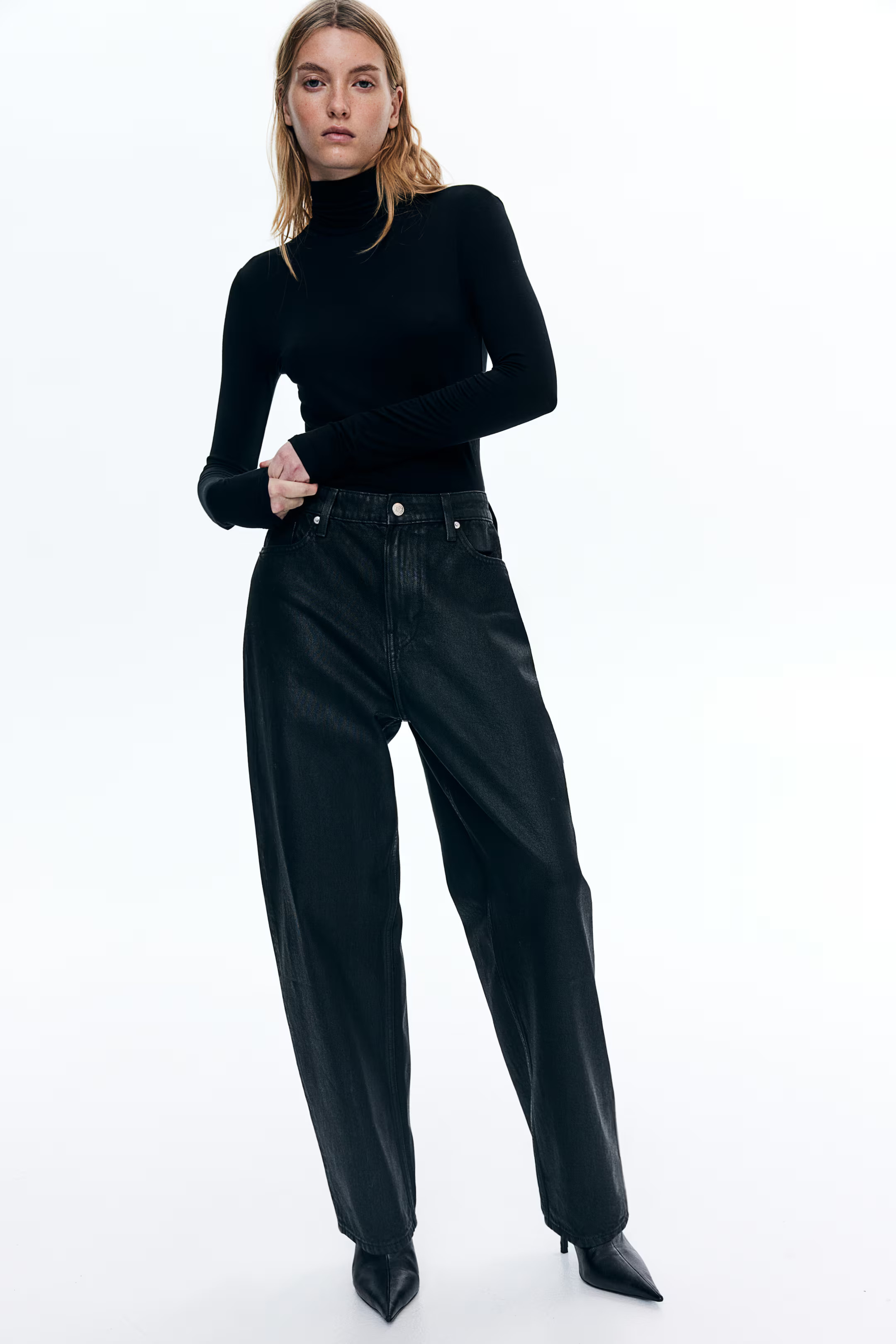 Barrel High Jeans - Dark denim blue - Ladies | H&M US | H&M (US + CA)