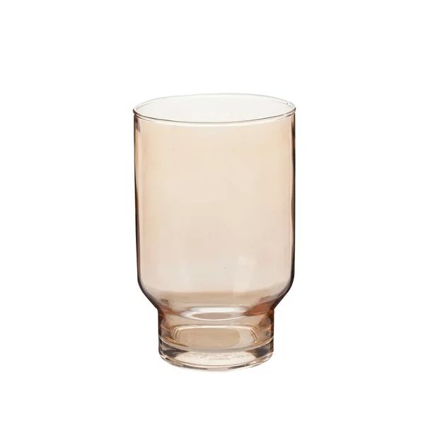 Better Homes & Gardens 17oz Pedestal Drinking Glass, Amber - Walmart.com | Walmart (US)