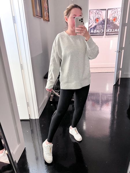 The BEST sweatshirt for leggings!
Wearing small 

Abercrombie sweatshirt. YPB. Activewear. Athleisure. Work from home outfit. Casual outfit. Travel look. 

#LTKtravel #LTKstyletip #LTKfitness