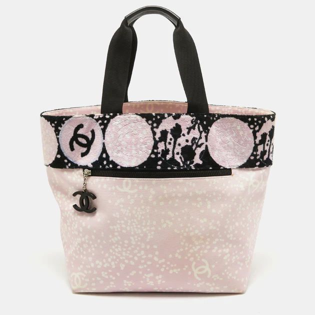 Chanel Pink/  Terry Cloth Canvas Tote | Shop Premium Outlets
