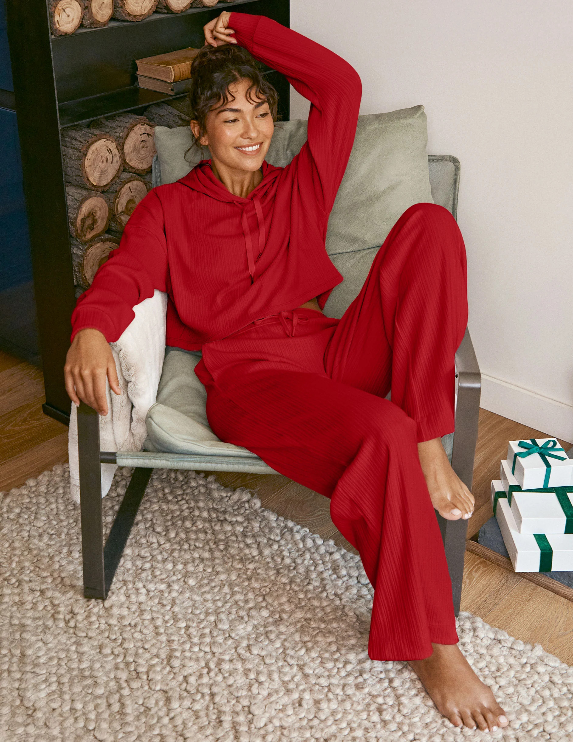 Breathe Easy Ribbed Wide Leg Pant | Beyond Yoga | Beyond Yoga