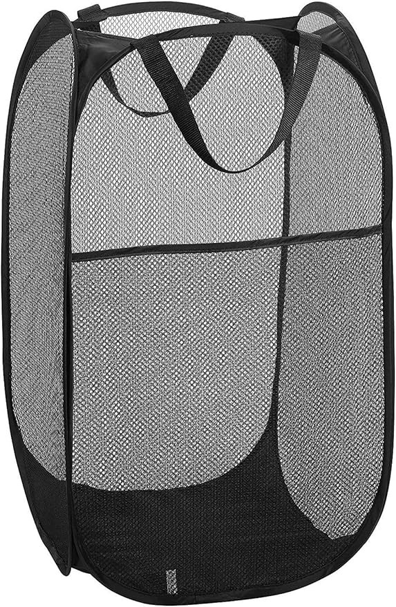 Simplized Popup Laundry Hamper - (1 & 2 Pack) Foldable Pop-up Mesh Hamper Dirty Clothes Basket wi... | Amazon (US)