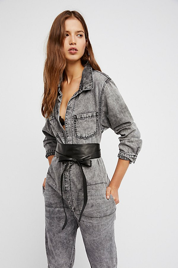 Leather Obi Belt by ADA Collection at Free People, Black, One Size | Free People (Global - UK&FR Excluded)