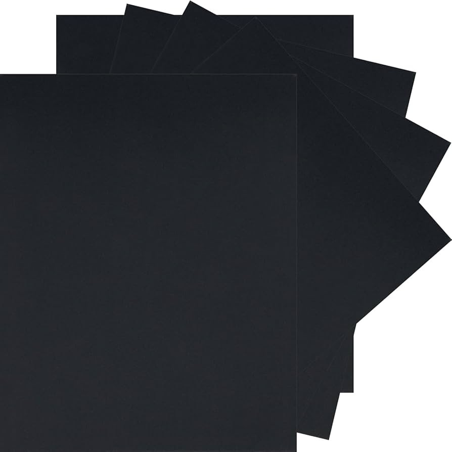 25 Sheets Black Cardstock Paper 8.5 x 11 inches, 250 GSM/92 lb Thick Card Stock Paper Black Const... | Amazon (US)
