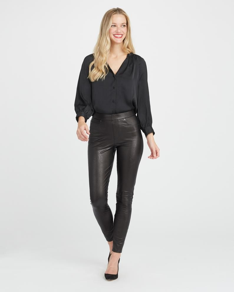 Leather-Like Ankle Skinny Pant | Spanx
